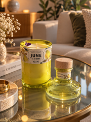 Candela da Bottiglia di Gin JUNE | Idea Regalo con incisione personalizzata