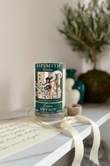 Candela Gin Sipsmith con tappo — Artigianale riciclata (incisione personalizzata)