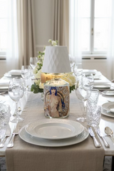 Lampada J.Rose Bianca con Ricarica USB - Bottiglia Upcycled con Luce Dimmerabile