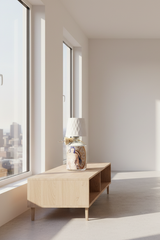 Lampada J.Rose Bianca con Ricarica USB - Bottiglia Upcycled con Luce Dimmerabile