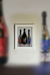 Quadro "Champagne on the Wall" - Arredo Design Artigianale di Grande Impatto