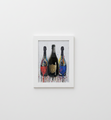 Quadro "Champagne on the Wall" - Arredo Design Artigianale di Grande Impatto