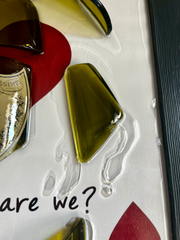 Quadro Artigianale – “How lucky are we?”- Opera d'Arte con Dom Pérignon