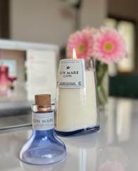 Candela Gin Mare Capri con tappo — Artigianale riciclata design mediterraneo