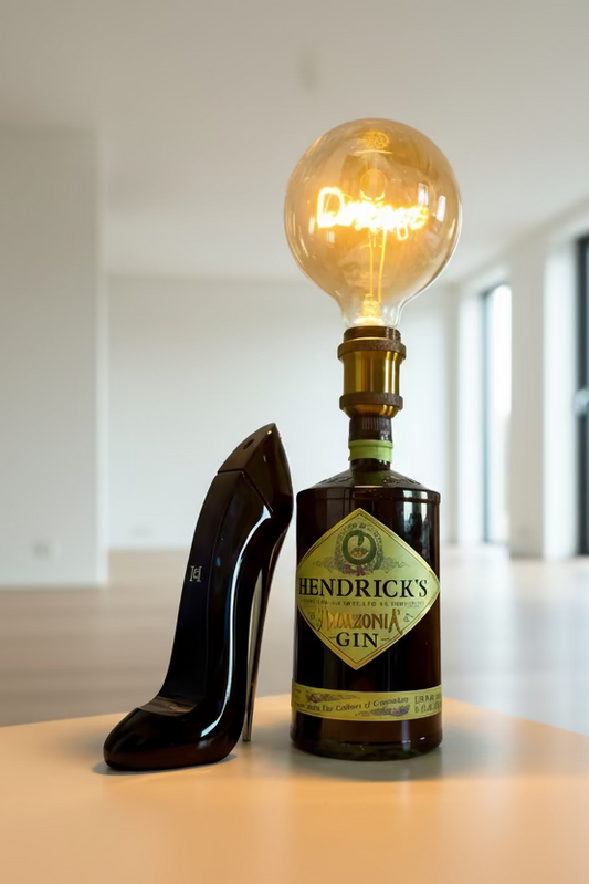 Lampada Hendrick's Amazzonia - Design Upcycling Esotico (incisione personalizzata)