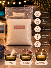 Refill Candela in Cera di Sabbia – 1 kg. LA TUA BOTTIGLIA NON È FINITA. RICARICALA.